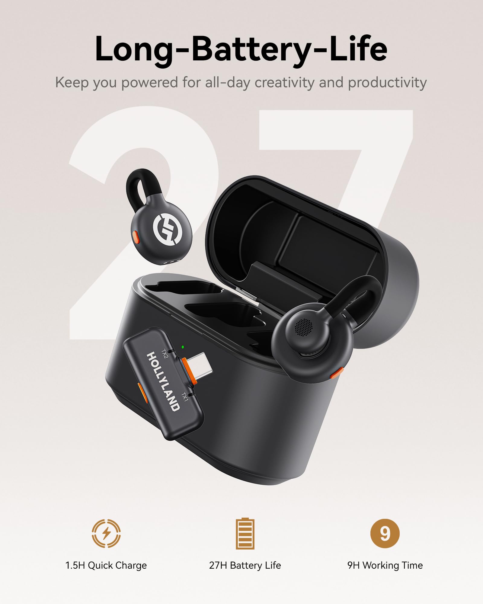 イヤホン Hollyland Lark M2S Mini Combo Hollyland Lark M2S Mini Combo Wireless System | Sweetwater